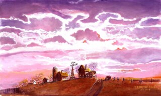 Grandpa's Farm - Pink Sky